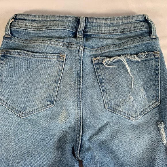 WINDSOR WOMENS SIZE 3 DENIM DISTRESSED BLUE SKINNY JEANS KNEE CASUAL TAPERED - Picture 3 of 15